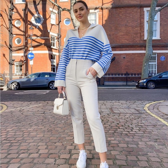 NWT ZARA HIGH WAISTED PANTS - Picture 1 of 6